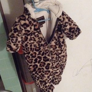 Infant girls insulated hooded body suit mittens and feet